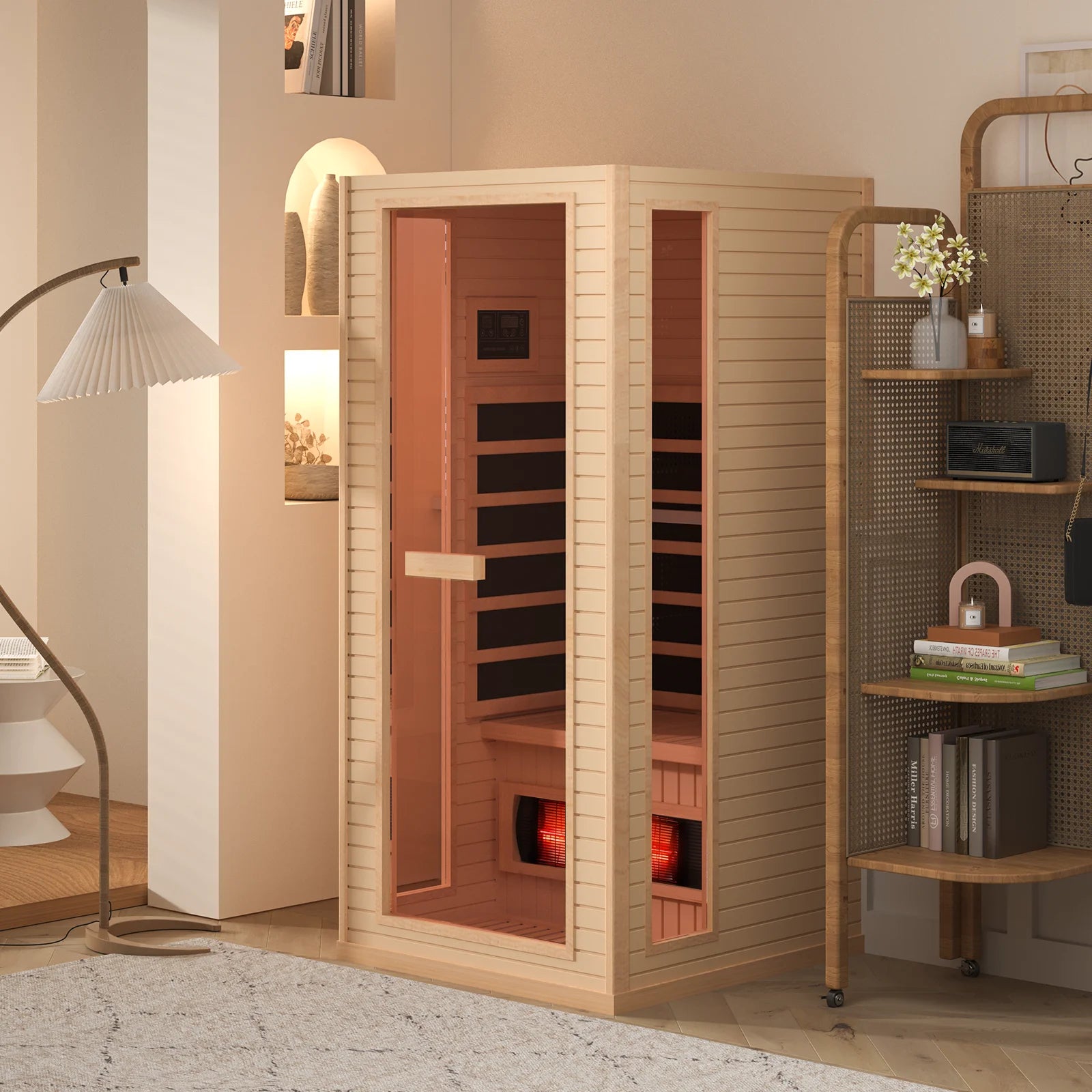 Single Sauna, Home Sauna, Low EMF Far Infrared Sauna, Home Spa Sauna,Infrared Saunas for Home