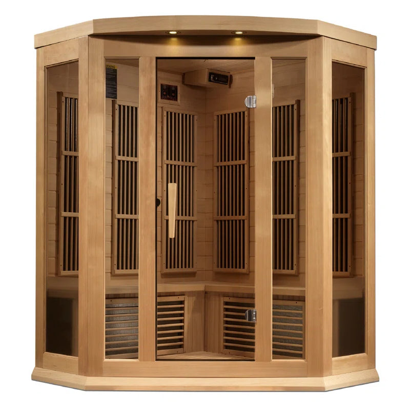 Dynamic Infrared 3 - Person Bluetooth Compatible FAR Infrared Sauna in Hemlock