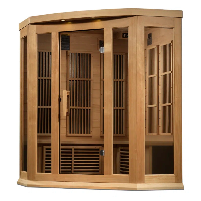 Dynamic Infrared 3 - Person Bluetooth Compatible FAR Infrared Sauna in Hemlock