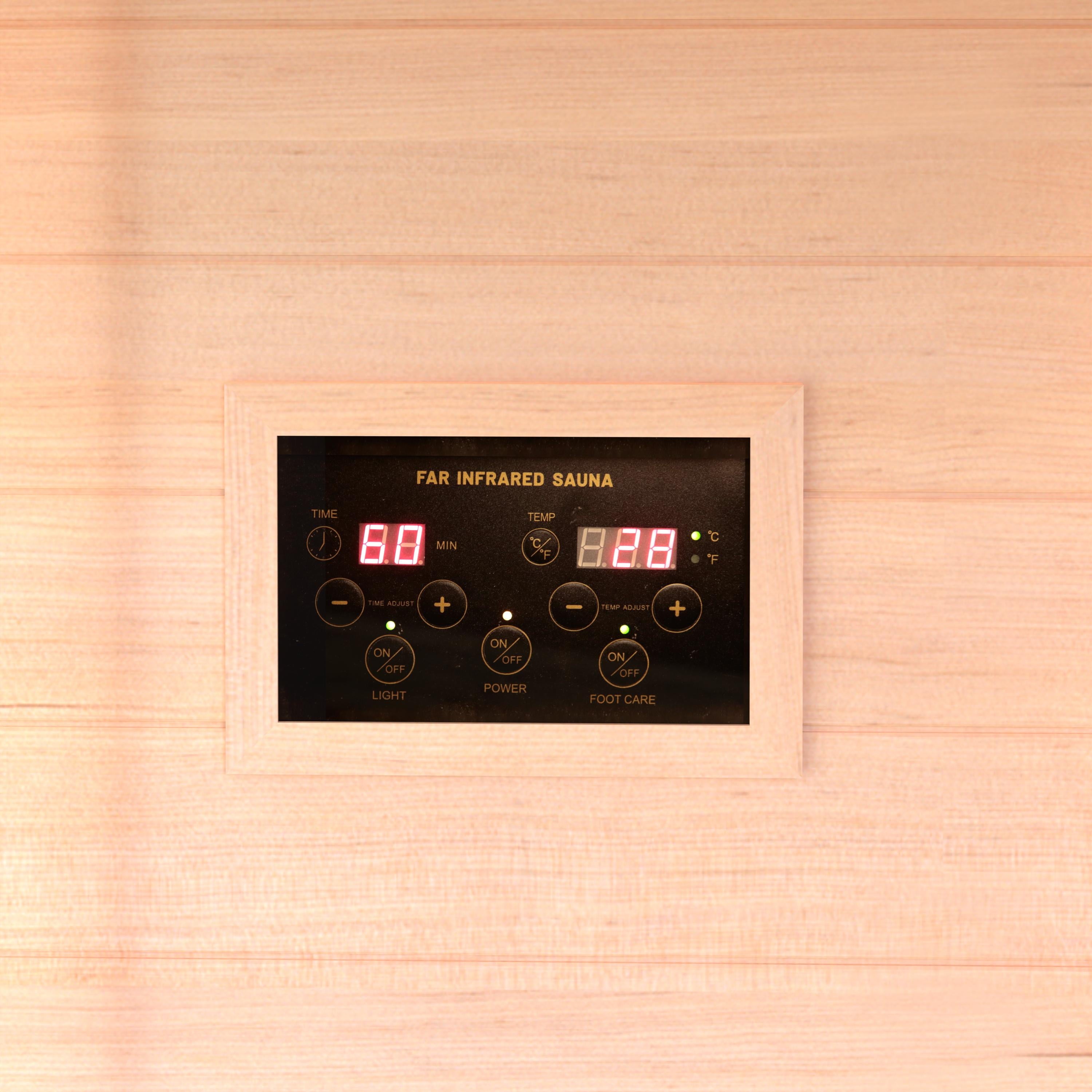 Steam Sauna, 120V/900W Infrared Sauna Room, Indoor Wooden Sauna with Adjustable Temperature, Timer, Bluetooth Music Connection, Foot Care, Light Setting for Spa, Gym