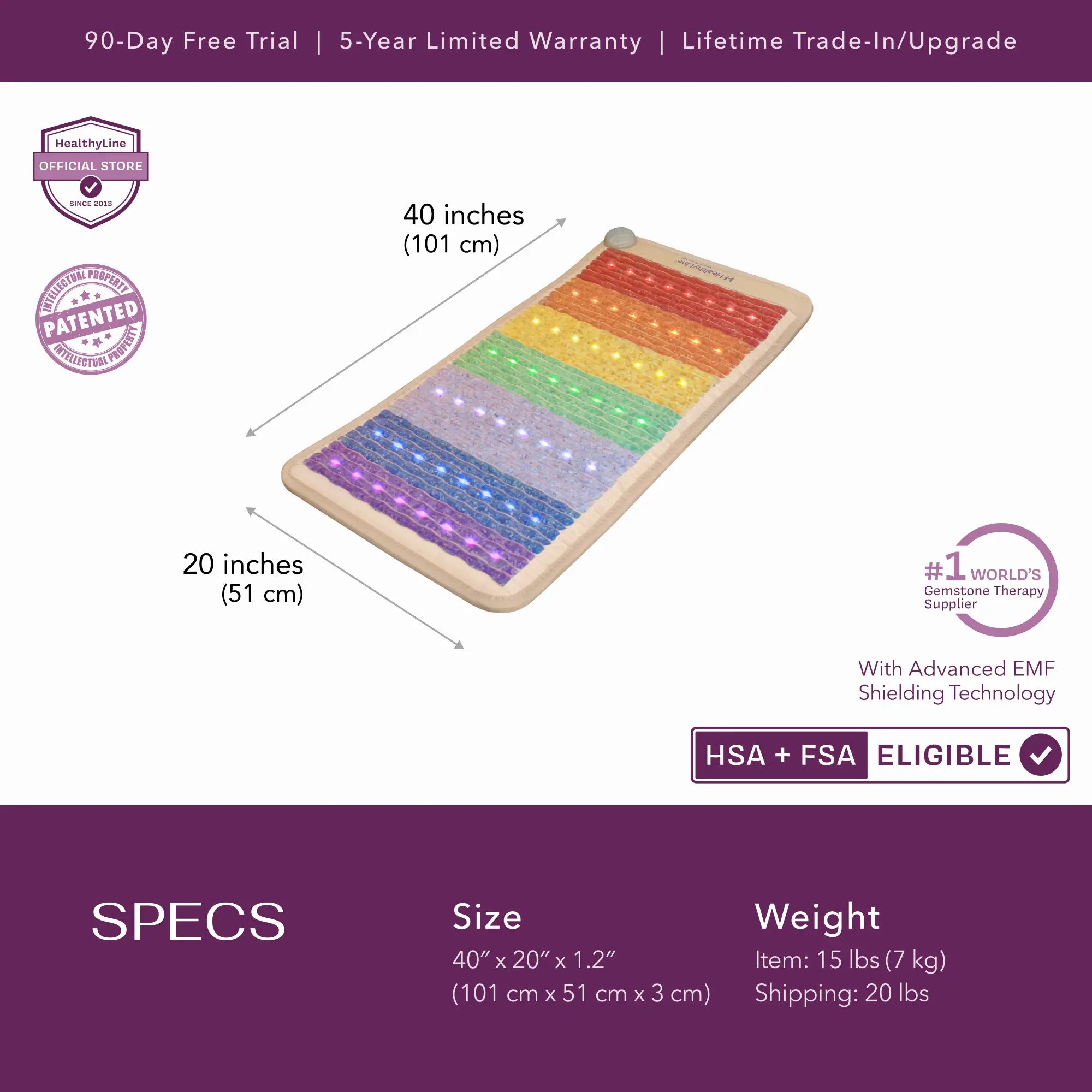 Rainbow Chakra Series | PEMF Far Infrared Heating Mats