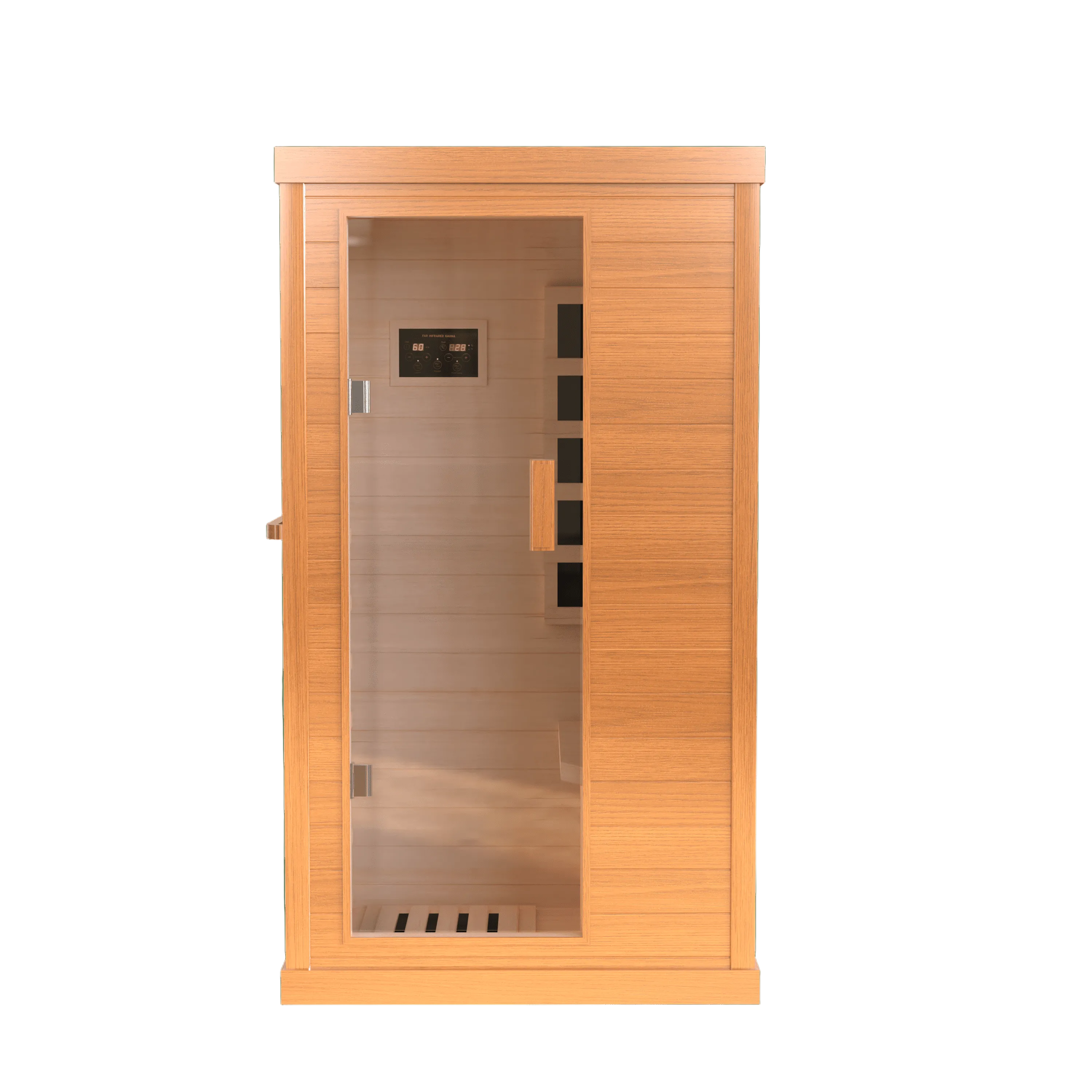 Steam Sauna, 120V/900W Infrared Sauna Room, Indoor Wooden Sauna with Adjustable Temperature, Timer, Bluetooth Music Connection, Foot Care, Light Setting for Spa, Gym